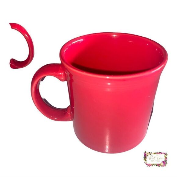 Fiesta Fiestaware Coffee Mug Scarlet Red HLC USA D Handle - Picture 7 of 13